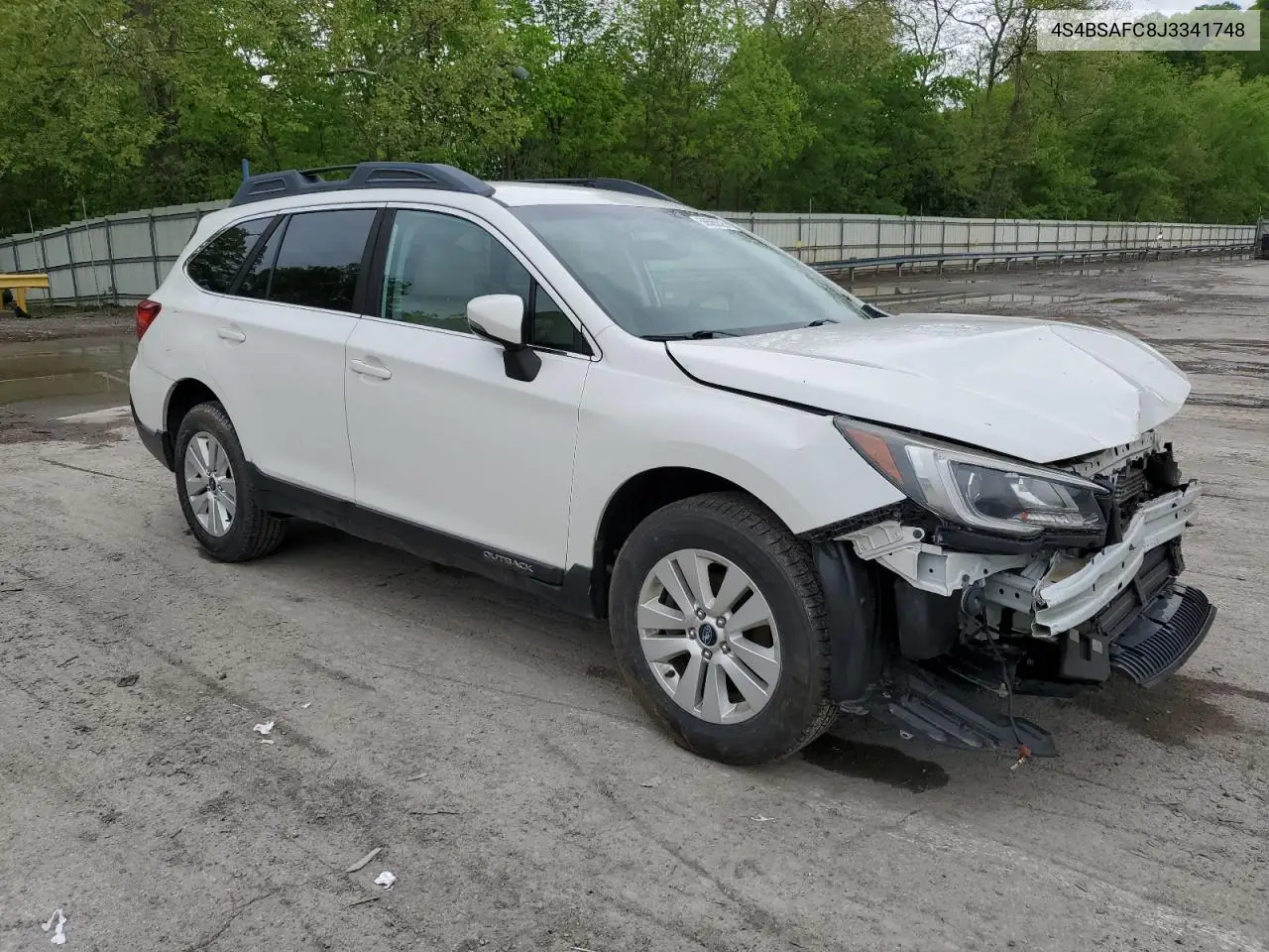 2018 Subaru Outback 2.5I Premium VIN: 4S4BSAFC8J3341748 Lot: 56565525