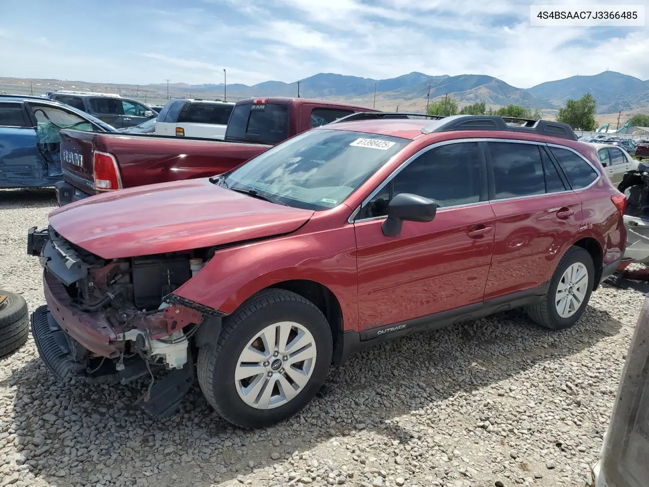 2018 Subaru Outback 2.5I VIN: 4S4BSAAC7J3366485 Lot: 61398425