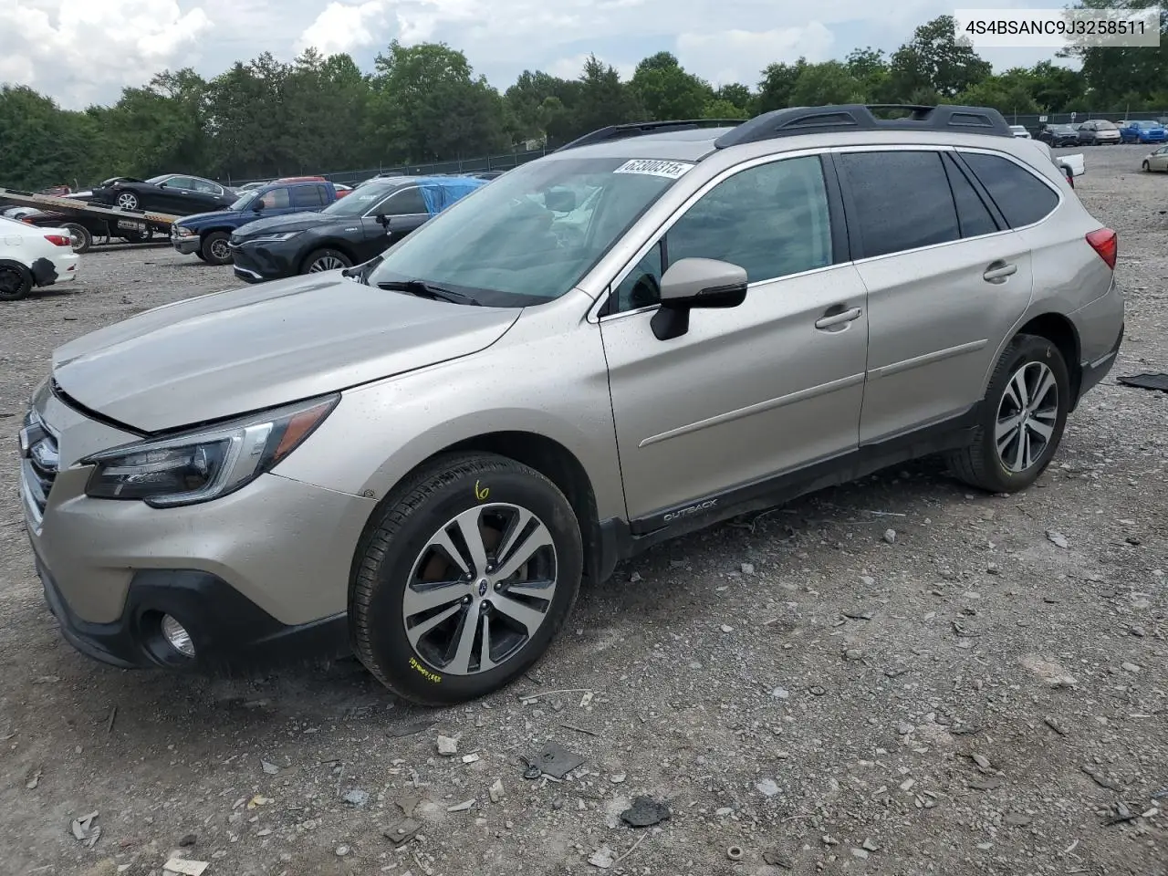 2018 Subaru Outback 2.5I Limited VIN: 4S4BSANC9J3258511 Lot: 62300315