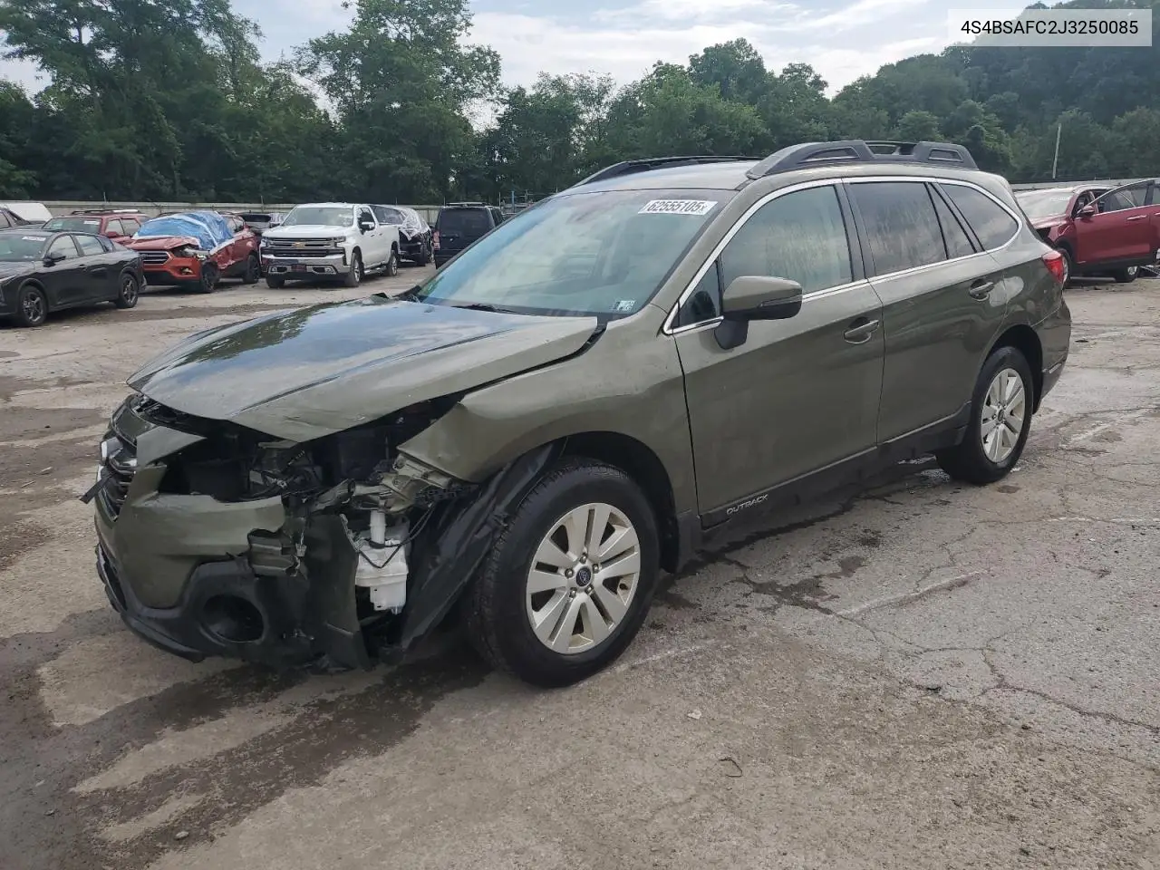 2018 Subaru Outback 2.5I Premium VIN: 4S4BSAFC2J3250085 Lot: 62555105
