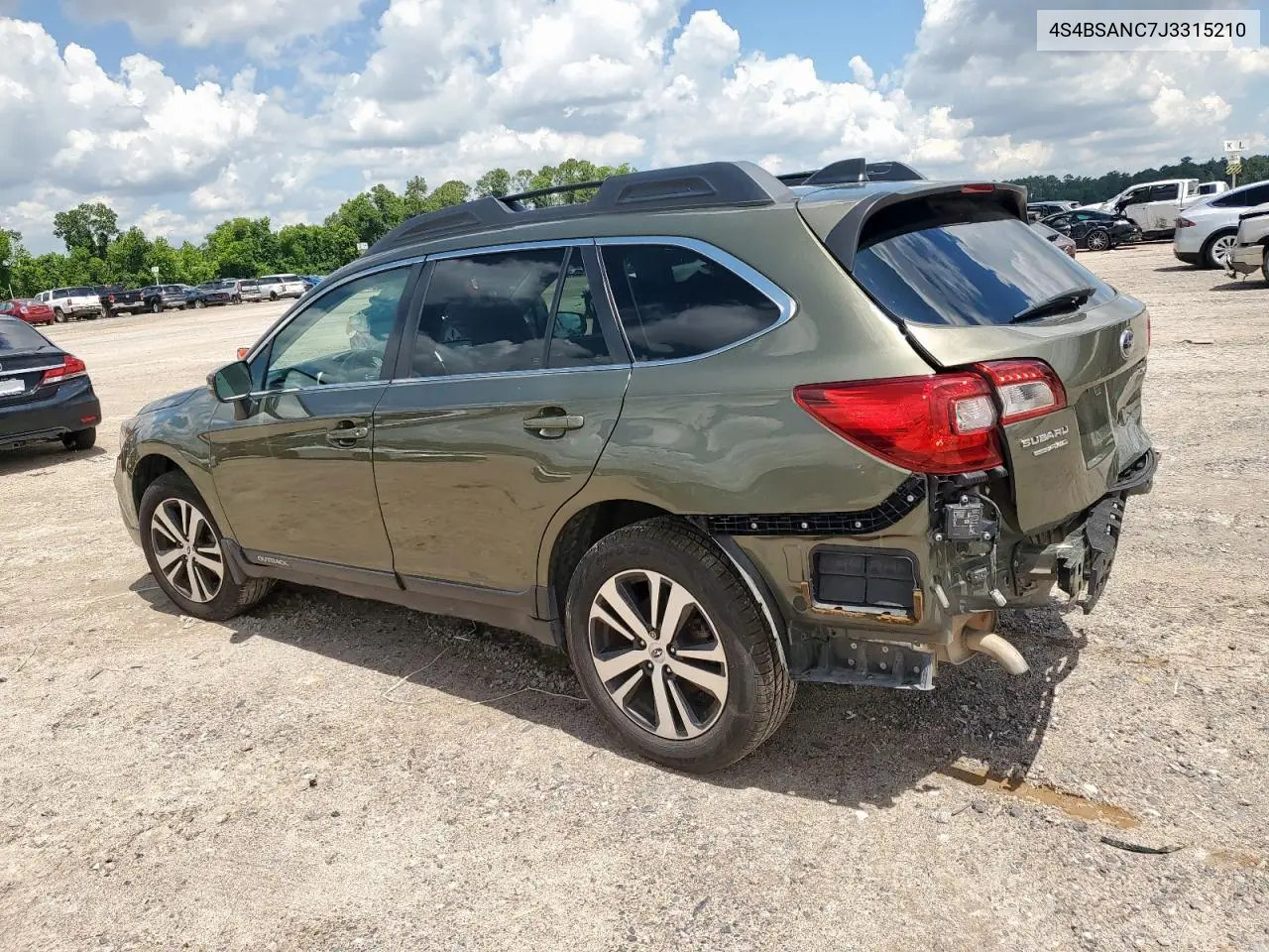 2018 Subaru Outback 2.5I Limited VIN: 4S4BSANC7J3315210 Lot: 62778865