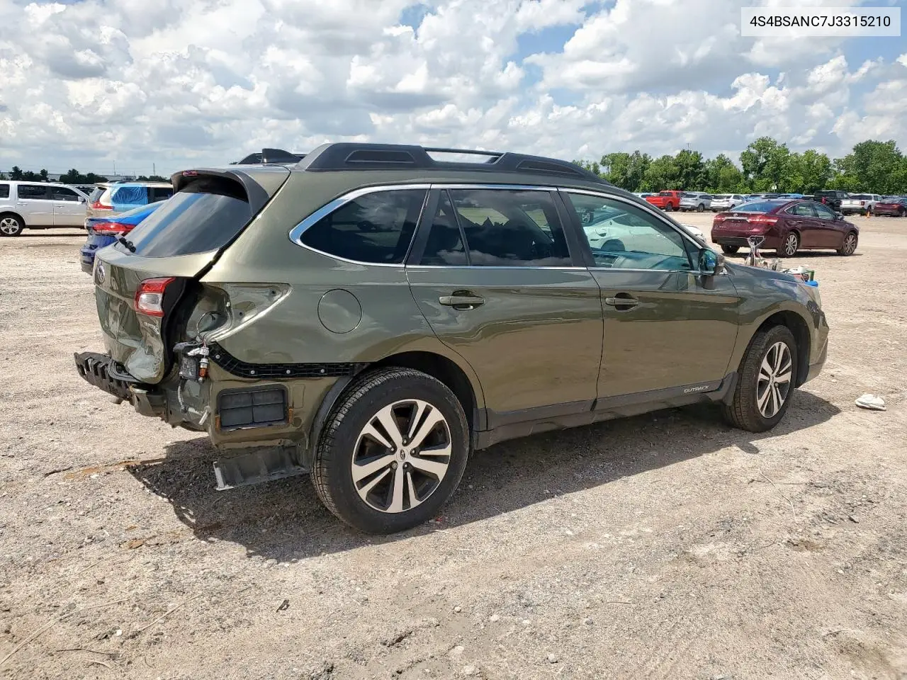 2018 Subaru Outback 2.5I Limited VIN: 4S4BSANC7J3315210 Lot: 62778865