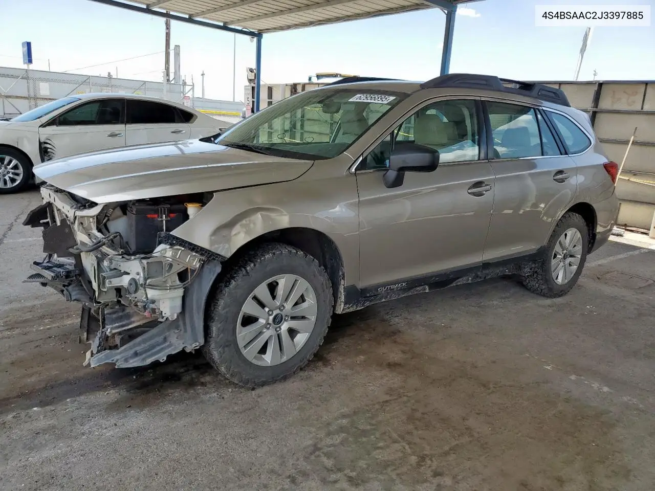 2018 Subaru Outback 2.5I VIN: 4S4BSAAC2J3397885 Lot: 62956895
