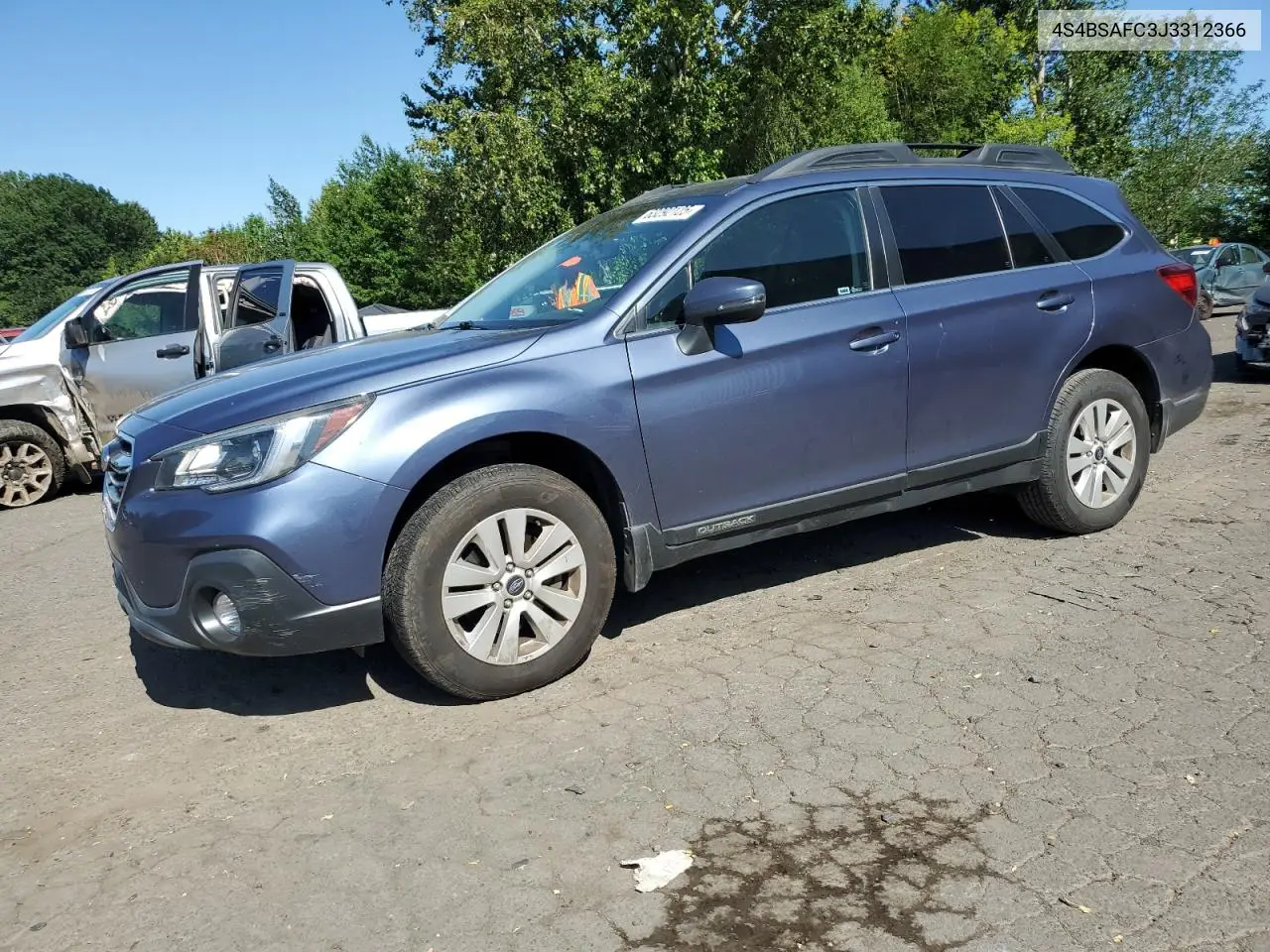 2018 Subaru Outback 2.5I Premium VIN: 4S4BSAFC3J3312366 Lot: 63292125