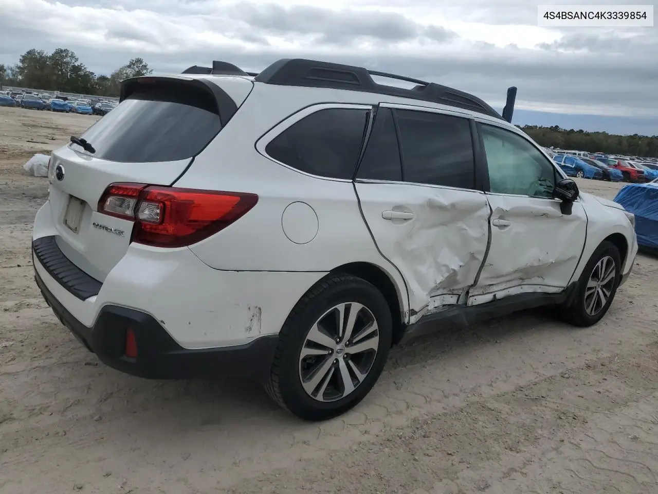 2019 Subaru Outback 2.5I Limited VIN: 4S4BSANC4K3339854 Lot: 50244655