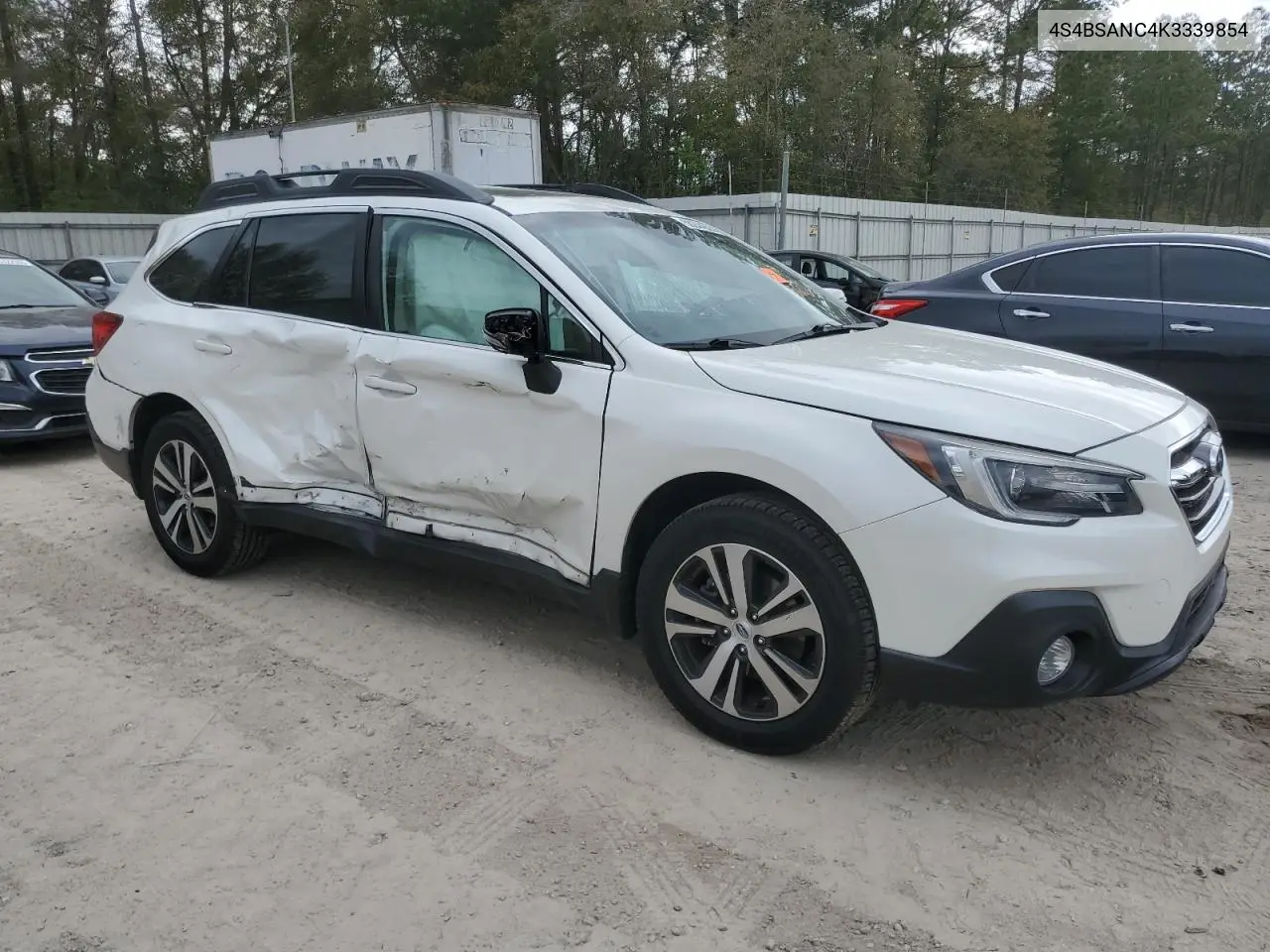 2019 Subaru Outback 2.5I Limited VIN: 4S4BSANC4K3339854 Lot: 50244655