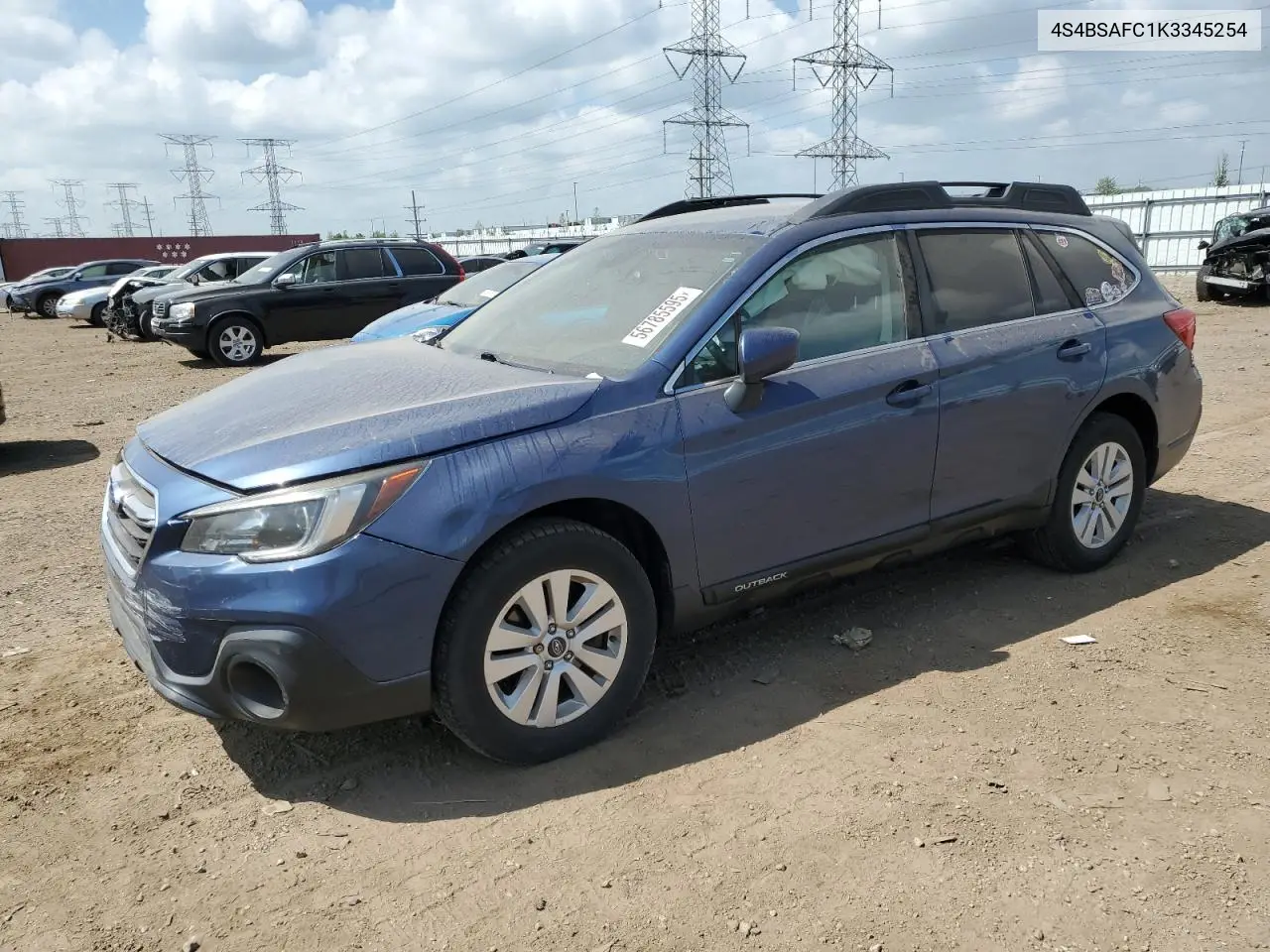 2019 Subaru Outback 2.5I Premium VIN: 4S4BSAFC1K3345254 Lot: 56785595