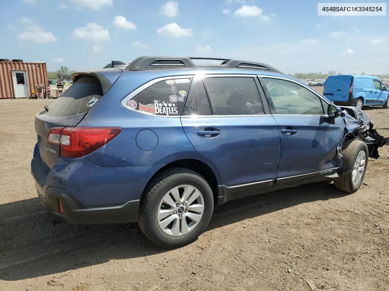 2019 Subaru Outback 2.5I Premium VIN: 4S4BSAFC1K3345254 Lot: 56785595