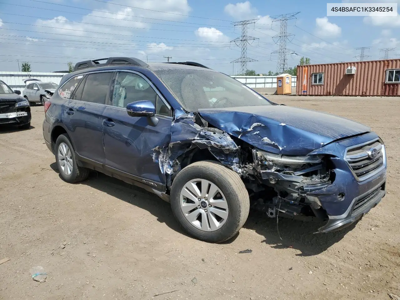2019 Subaru Outback 2.5I Premium VIN: 4S4BSAFC1K3345254 Lot: 56785595
