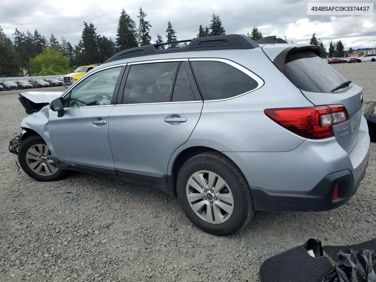 2019 Subaru Outback 2.5I Premium VIN: 4S4BSAFC0K3374437 Lot: 56987415