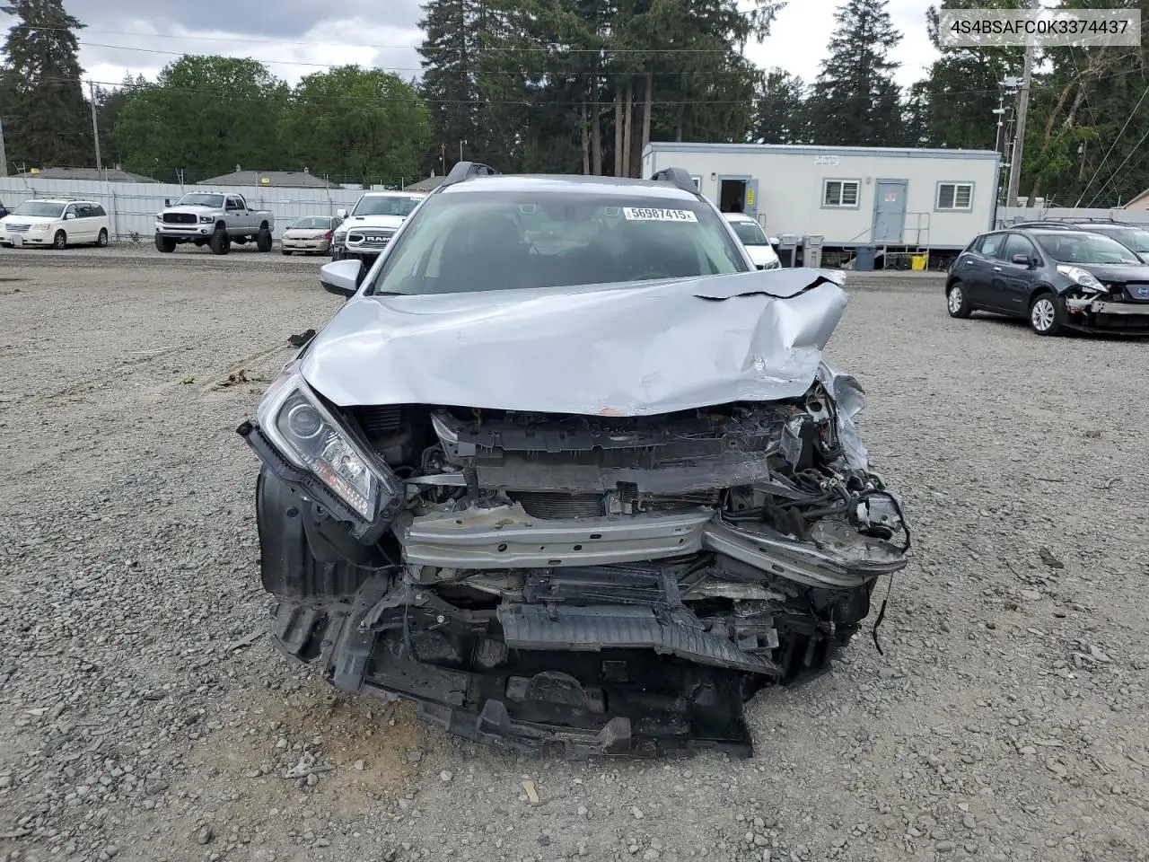 2019 Subaru Outback 2.5I Premium VIN: 4S4BSAFC0K3374437 Lot: 56987415