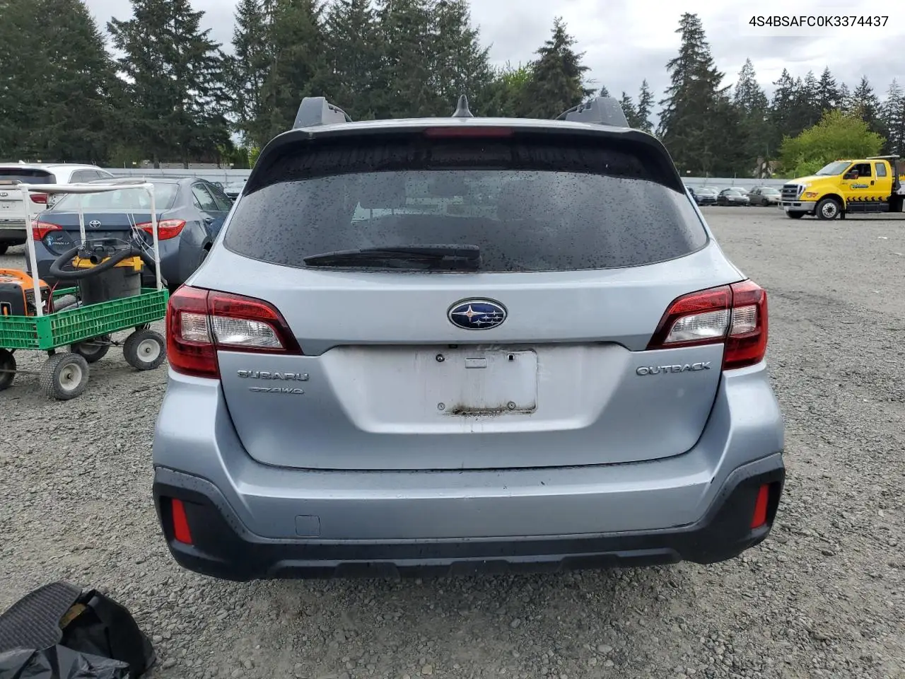 2019 Subaru Outback 2.5I Premium VIN: 4S4BSAFC0K3374437 Lot: 56987415