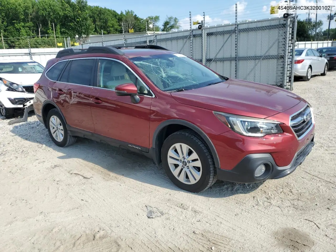 2019 Subaru Outback 2.5I Premium VIN: 4S4BSAHC3K3200102 Lot: 62743115