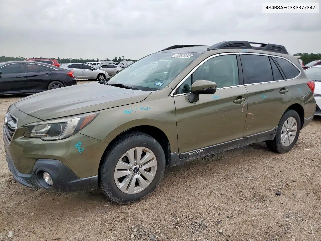 2019 Subaru Outback 2.5I Premium VIN: 4S4BSAFC3K3377347 Lot: 62818245