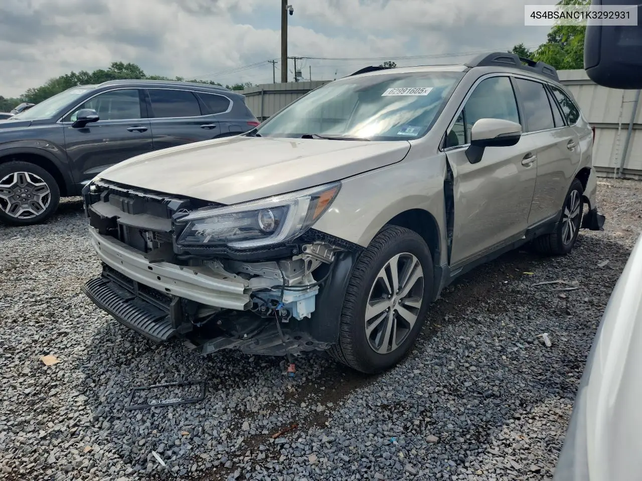 2019 Subaru Outback 2.5I Limited VIN: 4S4BSANC1K3292931 Lot: 62991605