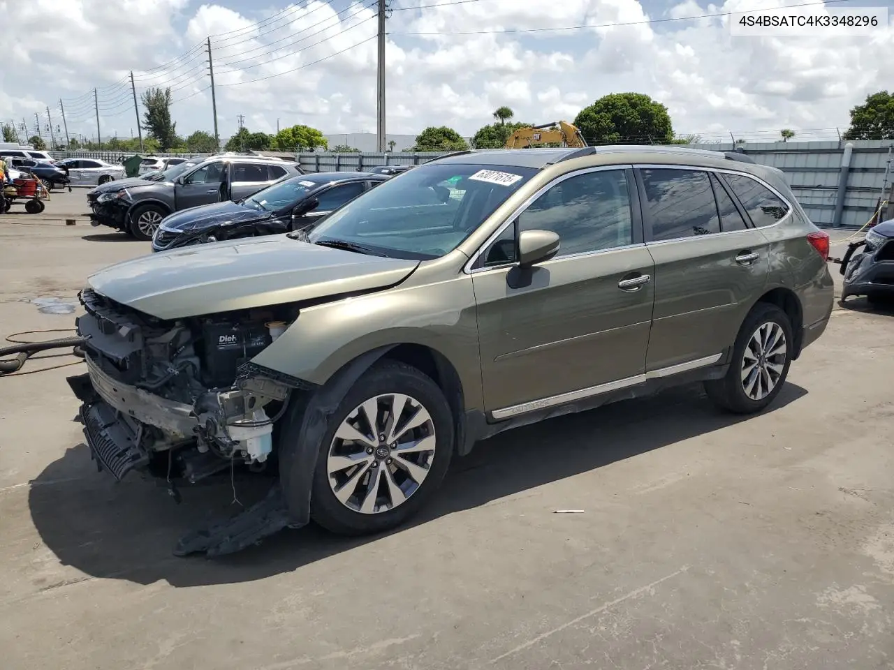 2019 Subaru Outback Touring VIN: 4S4BSATC4K3348296 Lot: 63071615