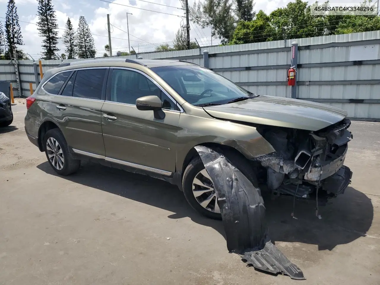 2019 Subaru Outback Touring VIN: 4S4BSATC4K3348296 Lot: 63071615