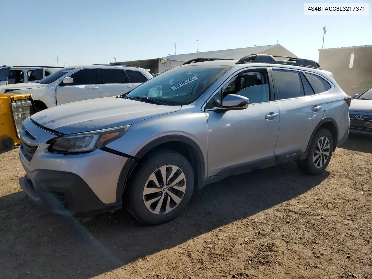 2020 Subaru Outback Premium VIN: 4S4BTACC8L3217371 Lot: 63106845