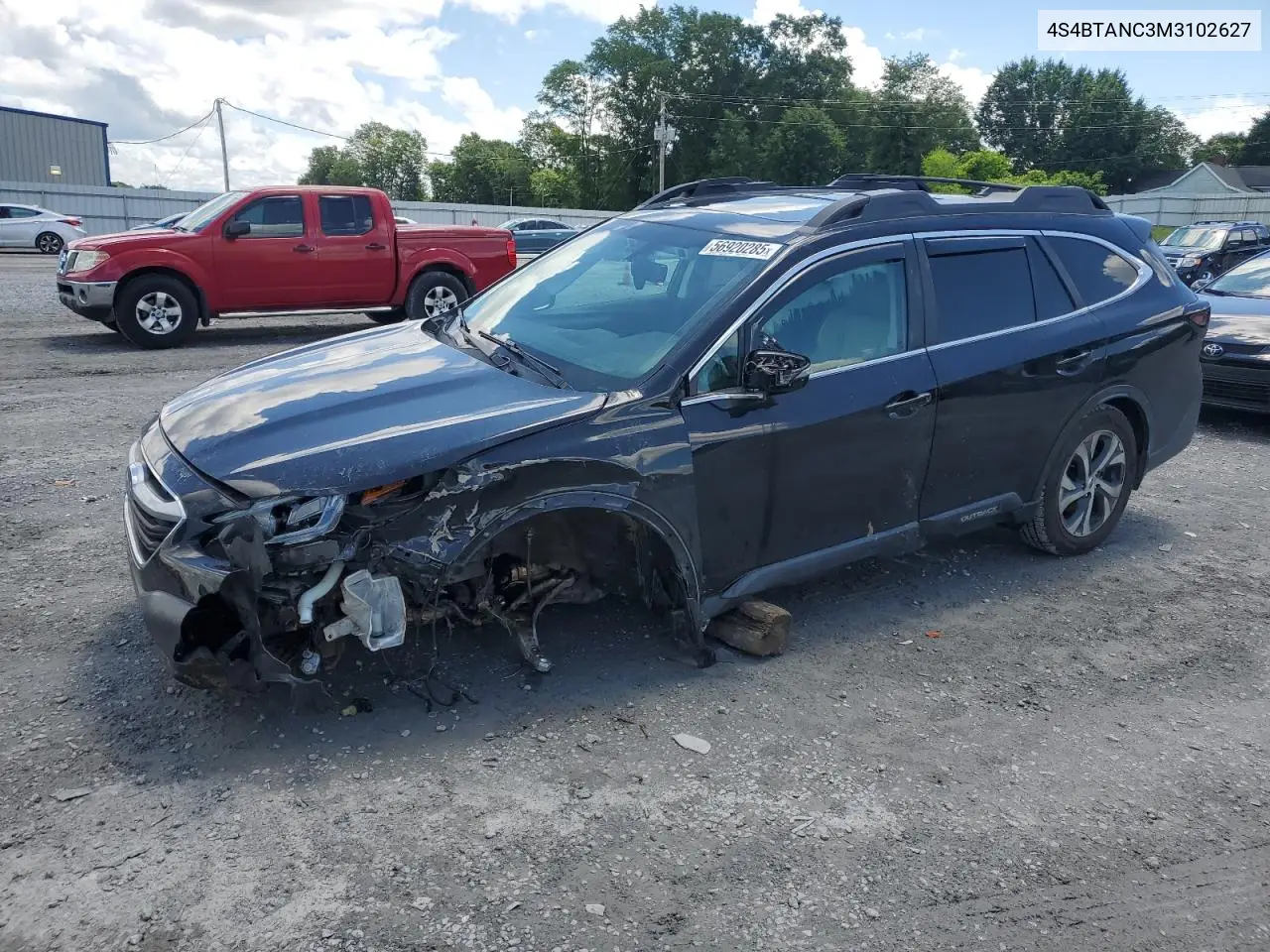 2021 Subaru Outback Limited VIN: 4S4BTANC3M3102627 Lot: 56920285