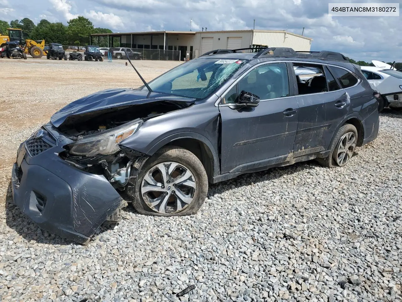 2021 Subaru Outback Limited VIN: 4S4BTANC8M3180272 Lot: 58654325