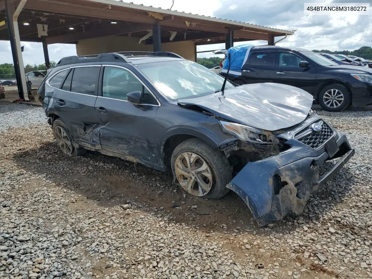 2021 Subaru Outback Limited VIN: 4S4BTANC8M3180272 Lot: 58654325
