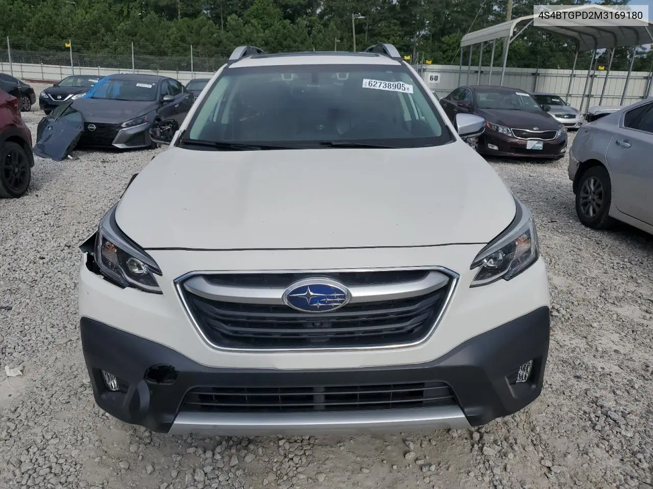 2021 Subaru Outback Touring VIN: 4S4BTGPD2M3169180 Lot: 62738905