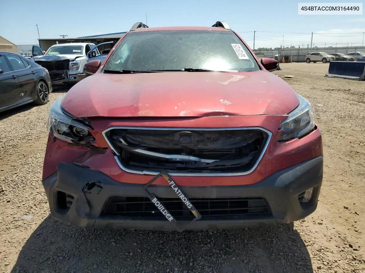 2021 Subaru Outback Premium VIN: 4S4BTACC0M3164490 Lot: 63129125