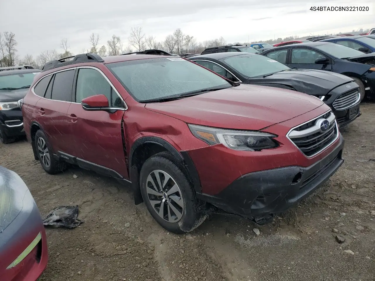 2022 Subaru Outback Premium VIN: 4S4BTADC8N3221020 Lot: 47870645