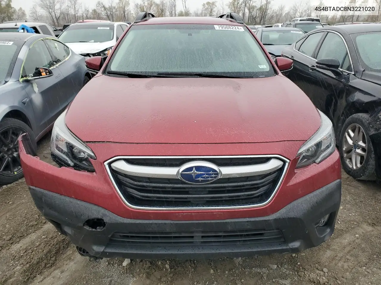 2022 Subaru Outback Premium VIN: 4S4BTADC8N3221020 Lot: 47870645
