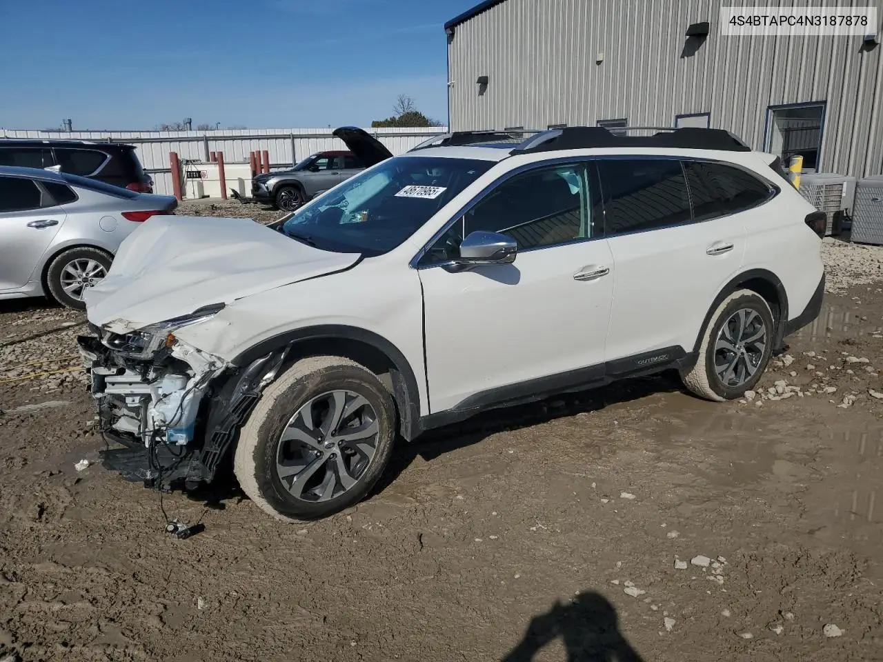 2022 Subaru Outback Touring VIN: 4S4BTAPC4N3187878 Lot: 48670965