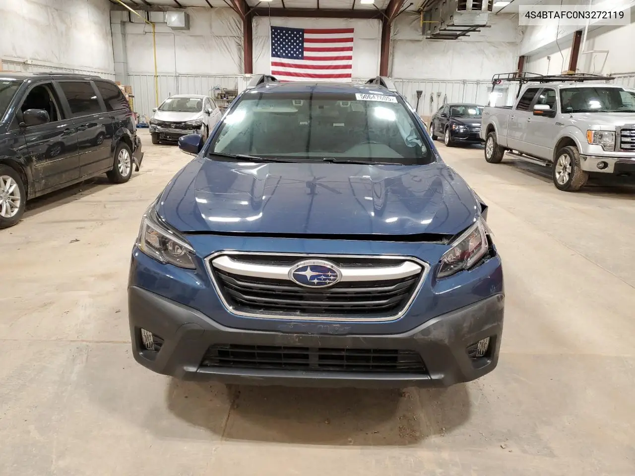 2022 Subaru Outback Premium VIN: 4S4BTAFC0N3272119 Lot: 50647605