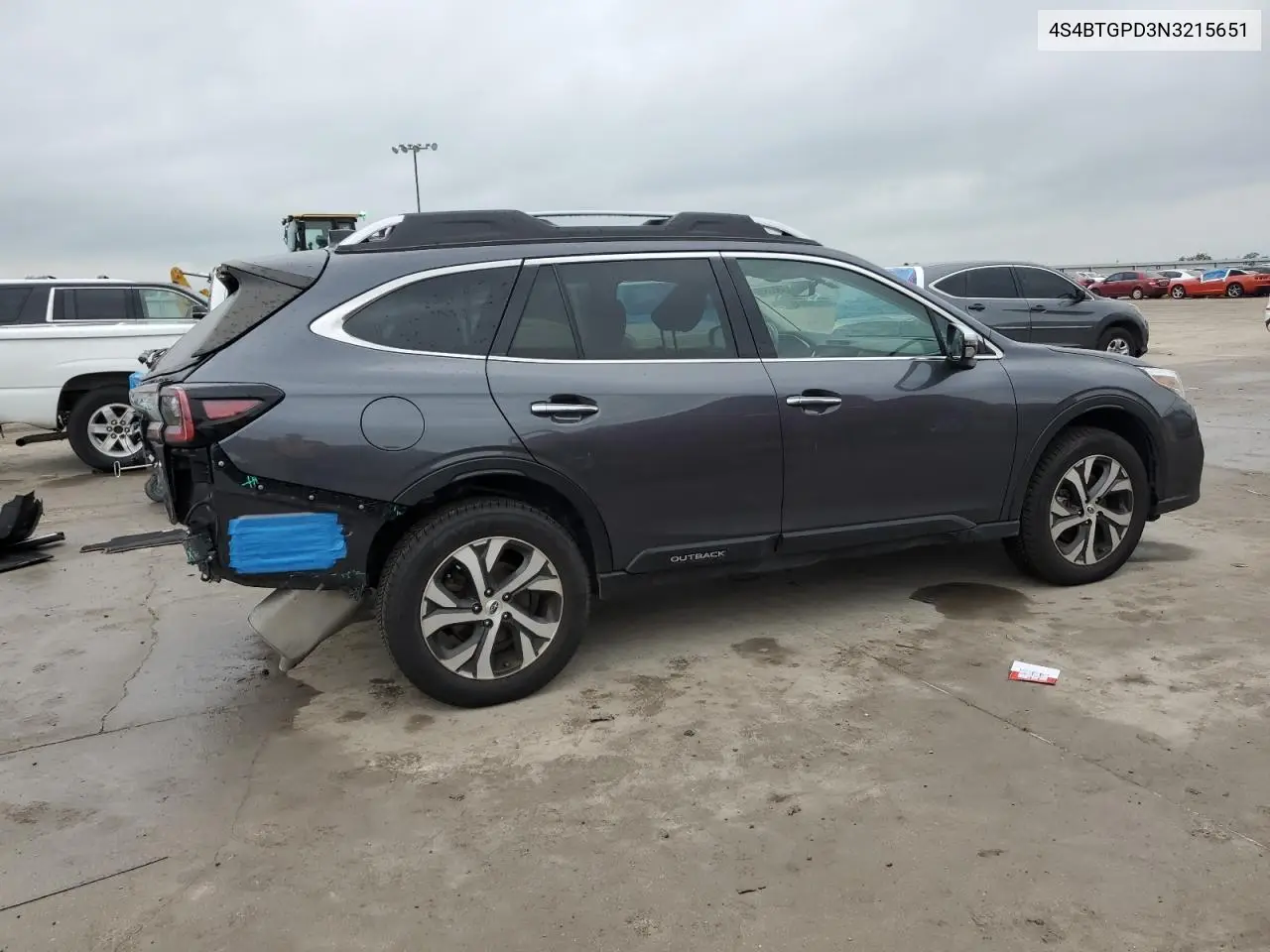 2022 Subaru Outback Touring VIN: 4S4BTGPD3N3215651 Lot: 54936545
