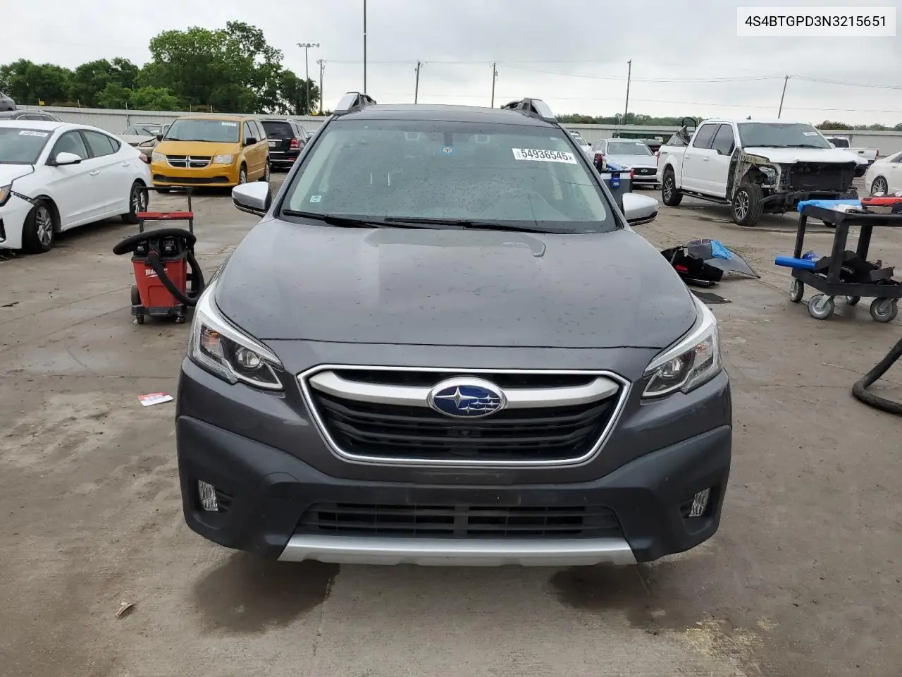 2022 Subaru Outback Touring VIN: 4S4BTGPD3N3215651 Lot: 54936545