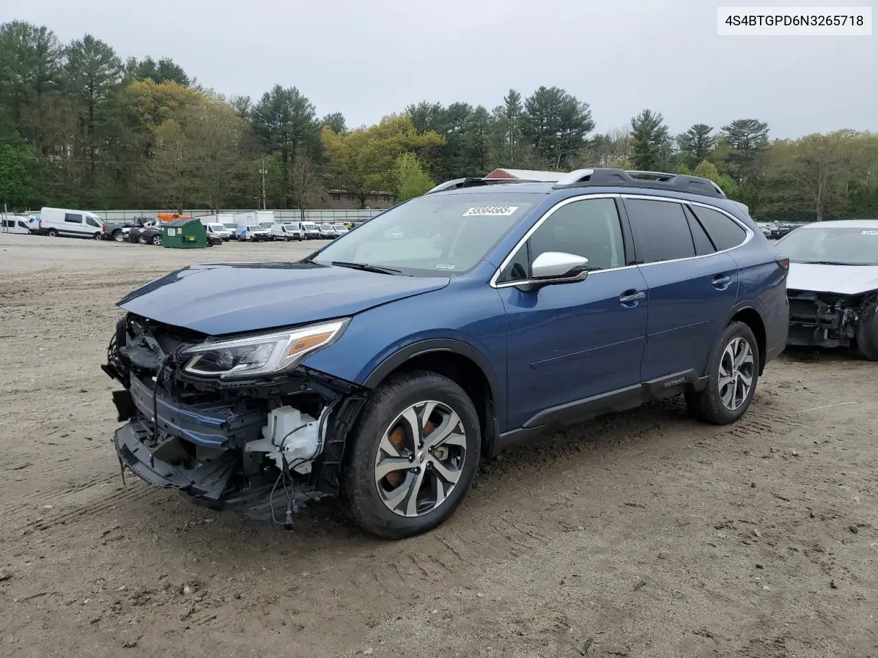 2022 Subaru Outback Touring VIN: 4S4BTGPD6N3265718 Lot: 55564565