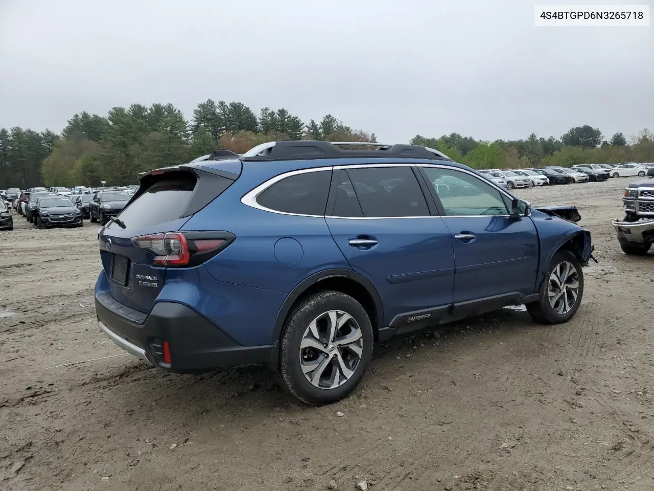 2022 Subaru Outback Touring VIN: 4S4BTGPD6N3265718 Lot: 55564565