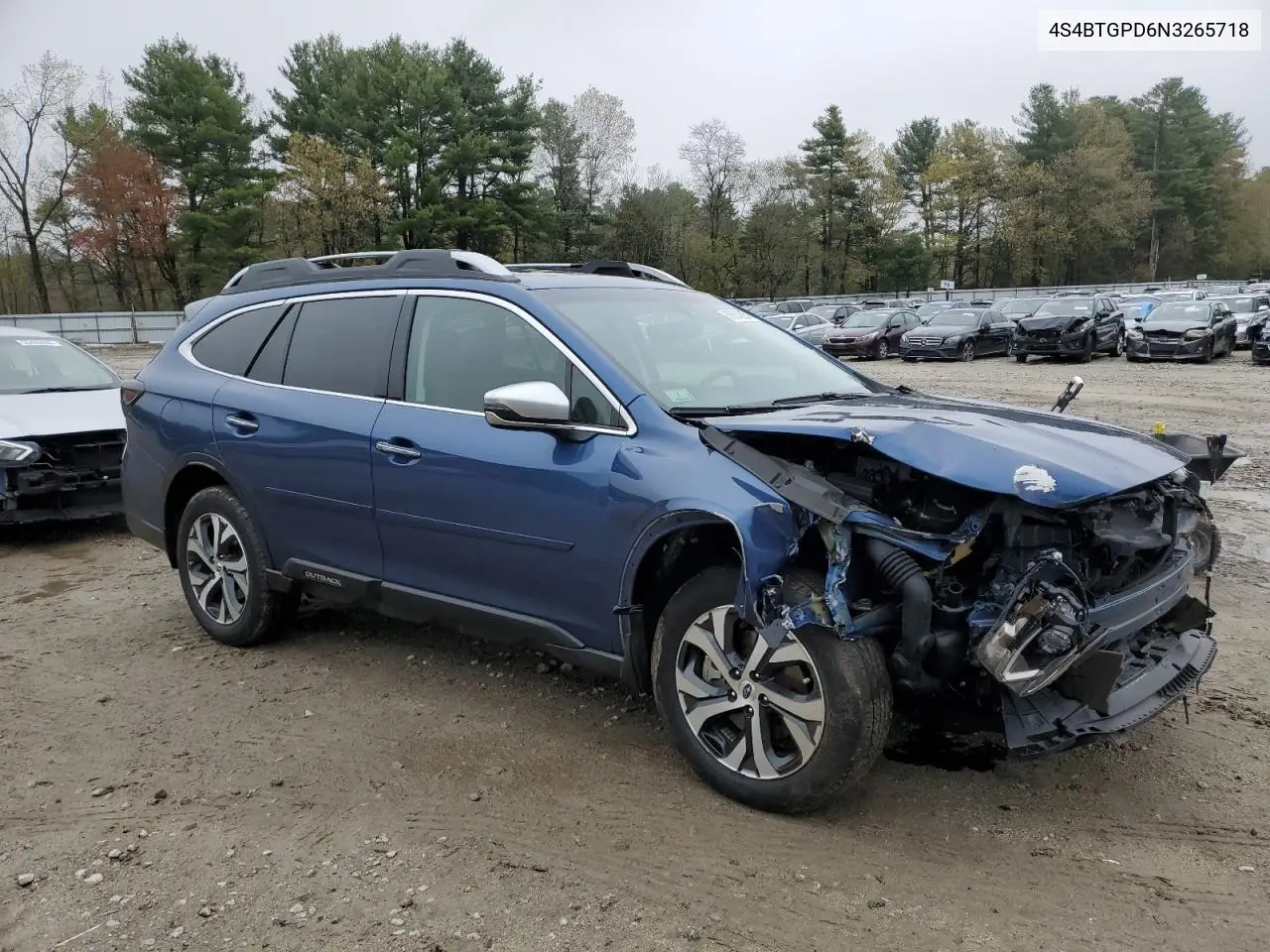 2022 Subaru Outback Touring VIN: 4S4BTGPD6N3265718 Lot: 55564565