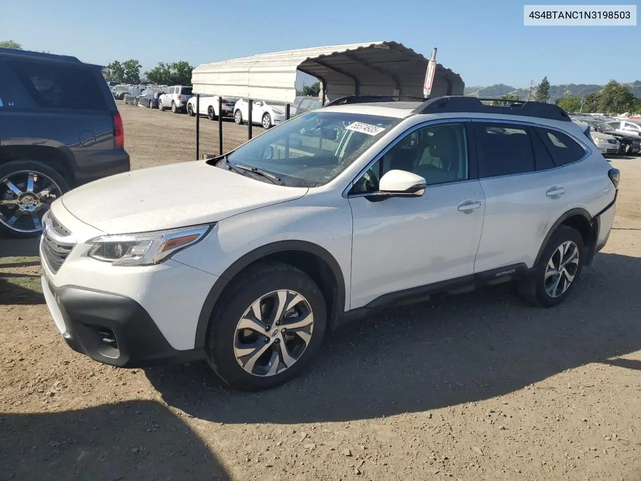 2022 Subaru Outback Limited VIN: 4S4BTANC1N3198503 Lot: 55574935