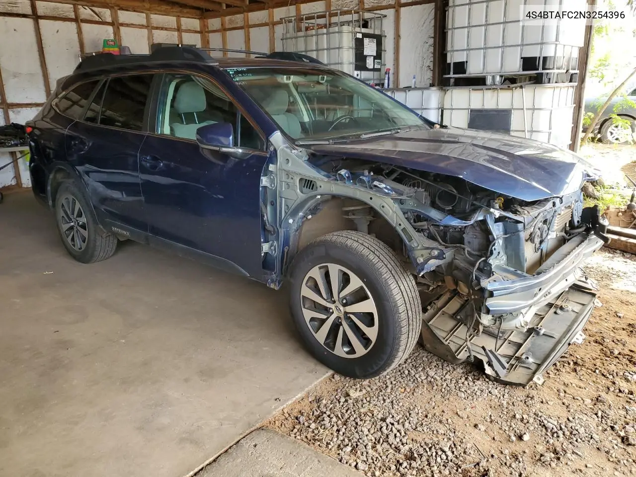 2022 Subaru Outback Premium VIN: 4S4BTAFC2N3254396 Lot: 55671195