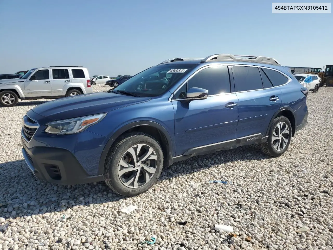 2022 Subaru Outback Touring VIN: 4S4BTAPCXN3105412 Lot: 55981815