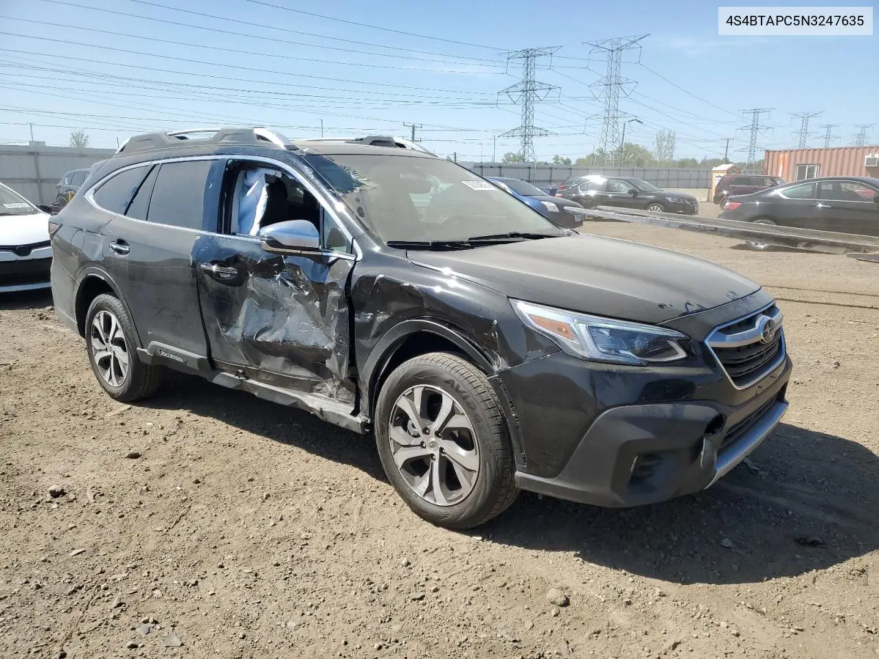 2022 Subaru Outback Touring VIN: 4S4BTAPC5N3247635 Lot: 56184575