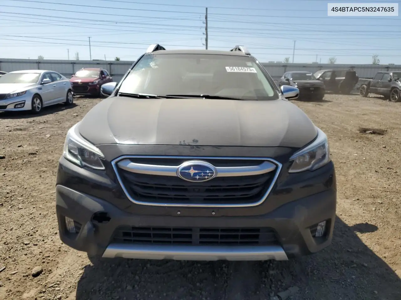 2022 Subaru Outback Touring VIN: 4S4BTAPC5N3247635 Lot: 56184575