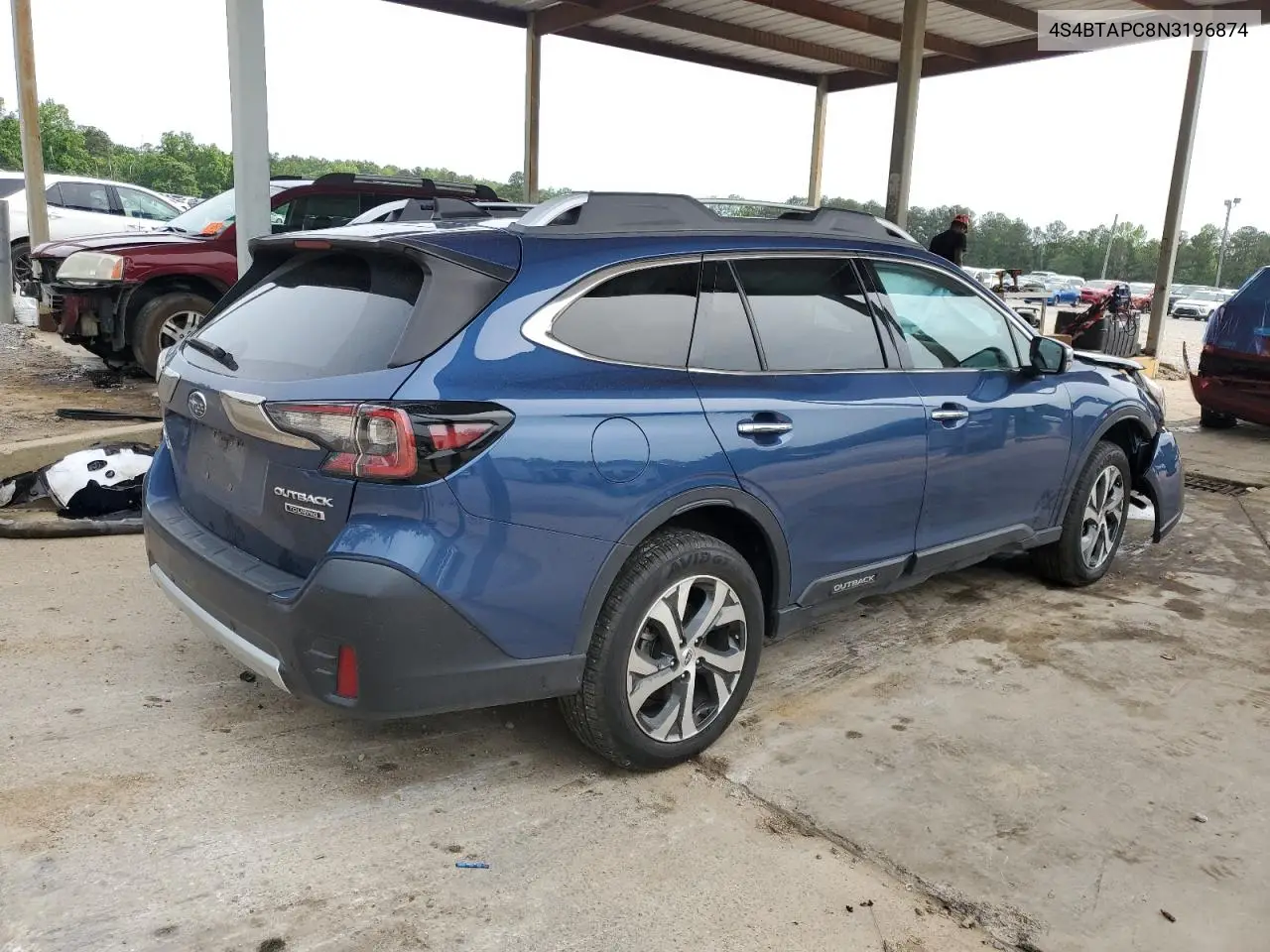 2022 Subaru Outback Touring VIN: 4S4BTAPC8N3196874 Lot: 56308165