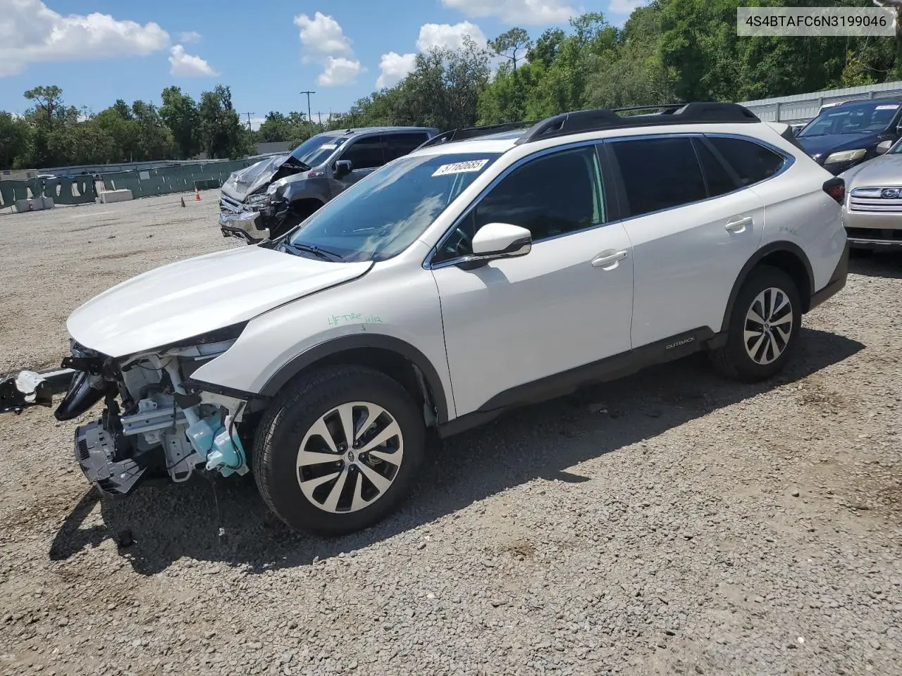 2022 Subaru Outback Premium VIN: 4S4BTAFC6N3199046 Lot: 57160685
