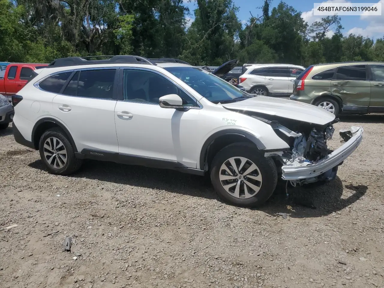 2022 Subaru Outback Premium VIN: 4S4BTAFC6N3199046 Lot: 57160685