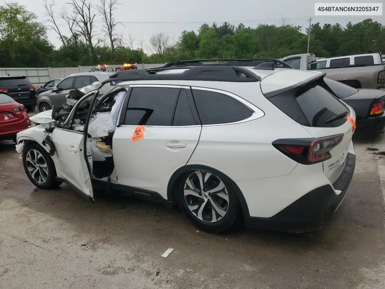 2022 Subaru Outback Limited VIN: 4S4BTANC6N3205347 Lot: 58621415