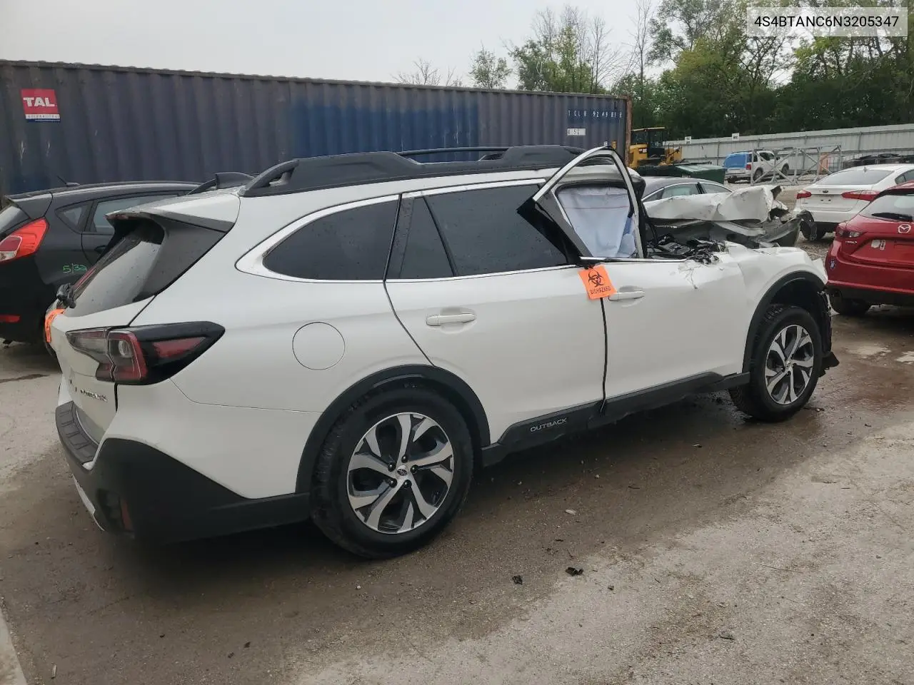 2022 Subaru Outback Limited VIN: 4S4BTANC6N3205347 Lot: 58621415