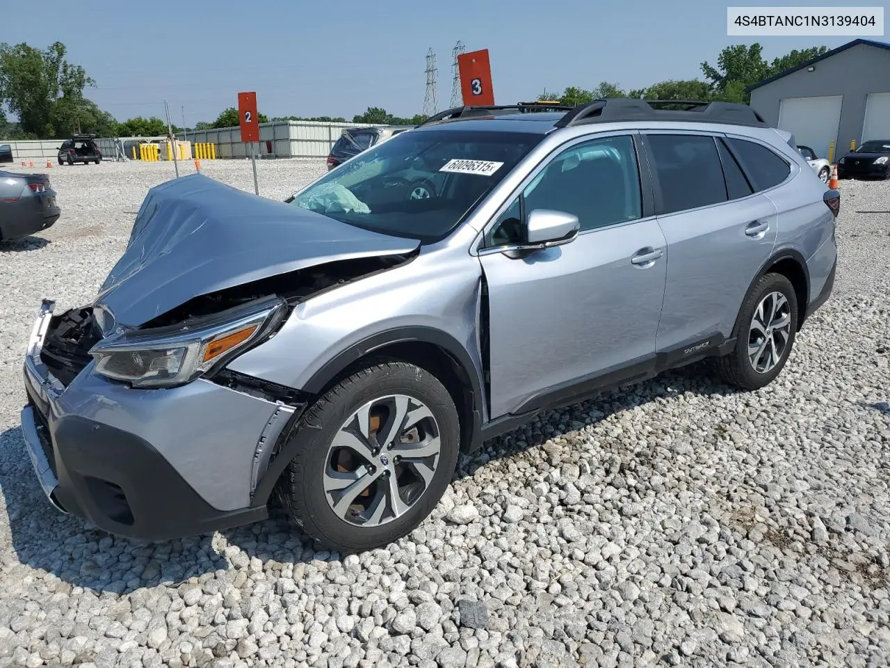 2022 Subaru Outback Limited VIN: 4S4BTANC1N3139404 Lot: 60096315