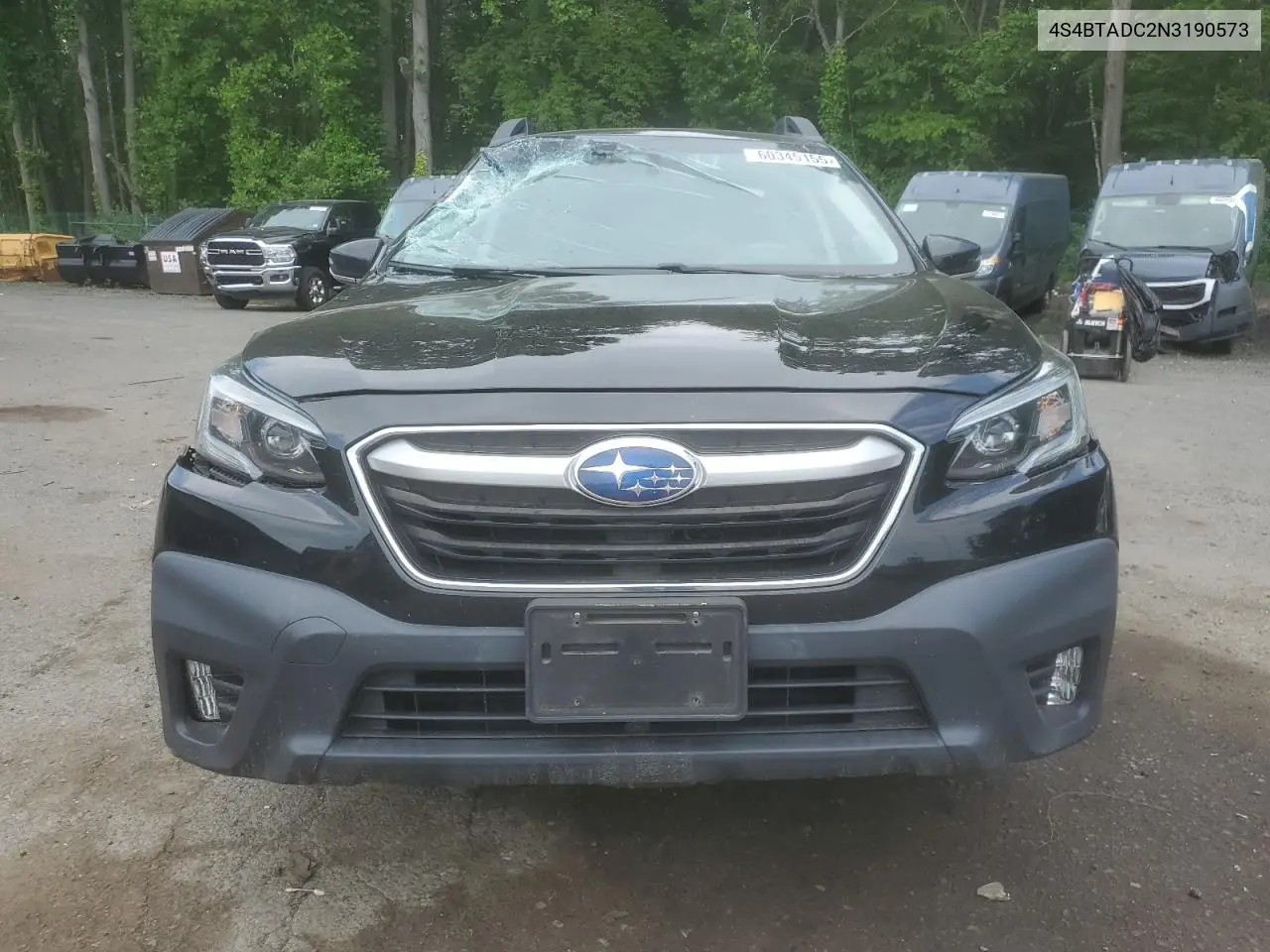 2022 Subaru Outback Premium VIN: 4S4BTADC2N3190573 Lot: 60345155