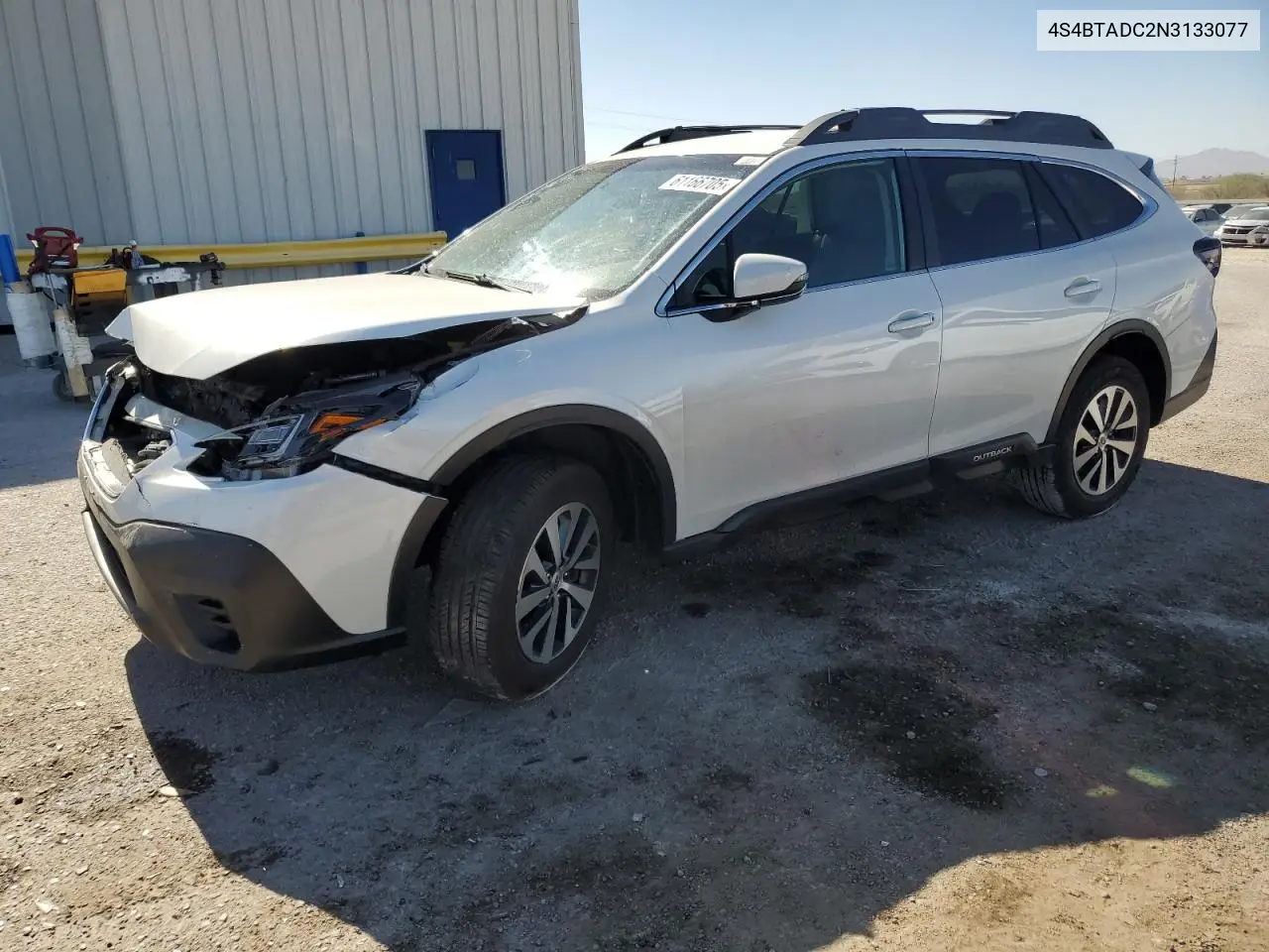2022 Subaru Outback Premium VIN: 4S4BTADC2N3133077 Lot: 61166705