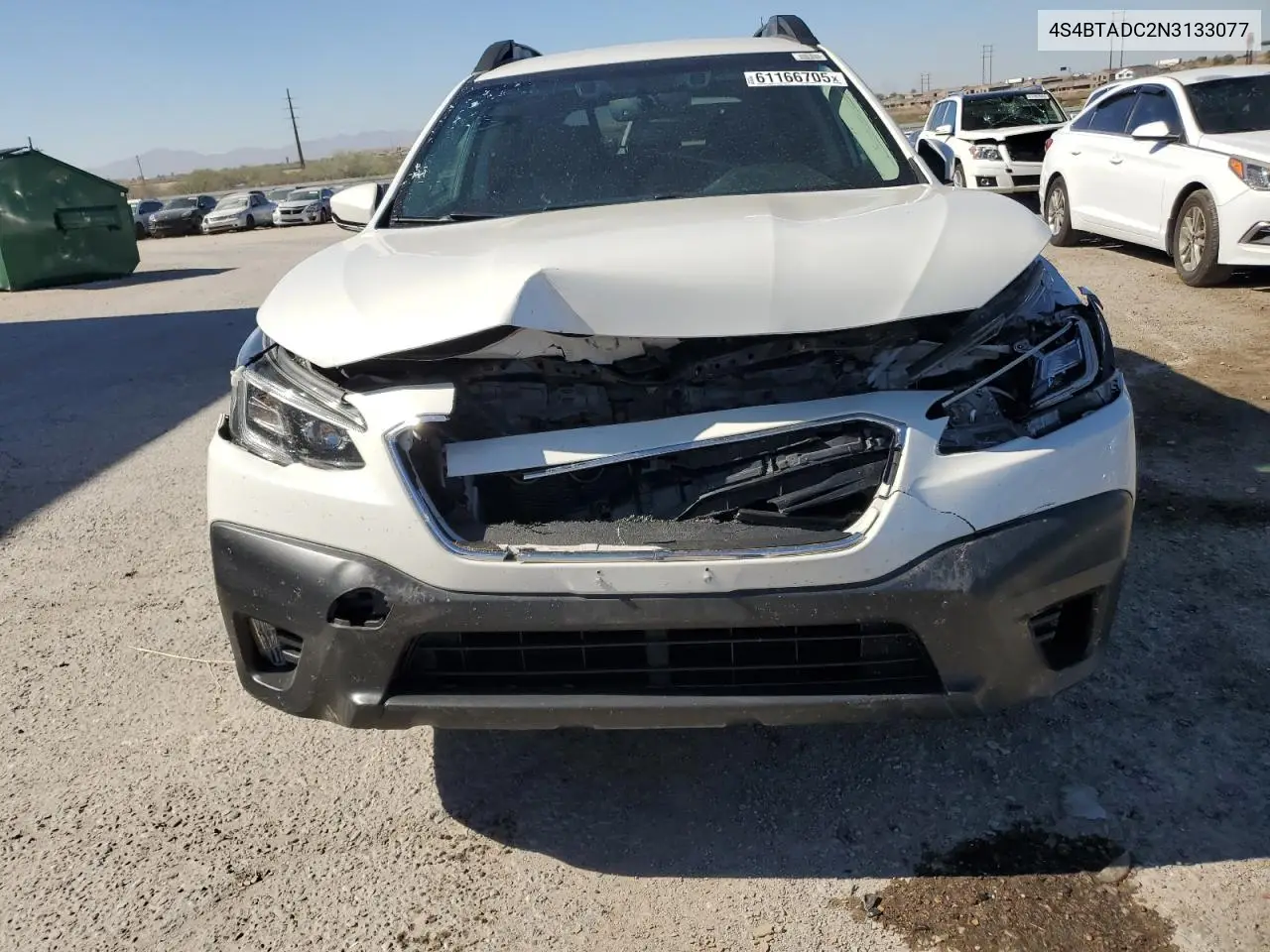 2022 Subaru Outback Premium VIN: 4S4BTADC2N3133077 Lot: 61166705
